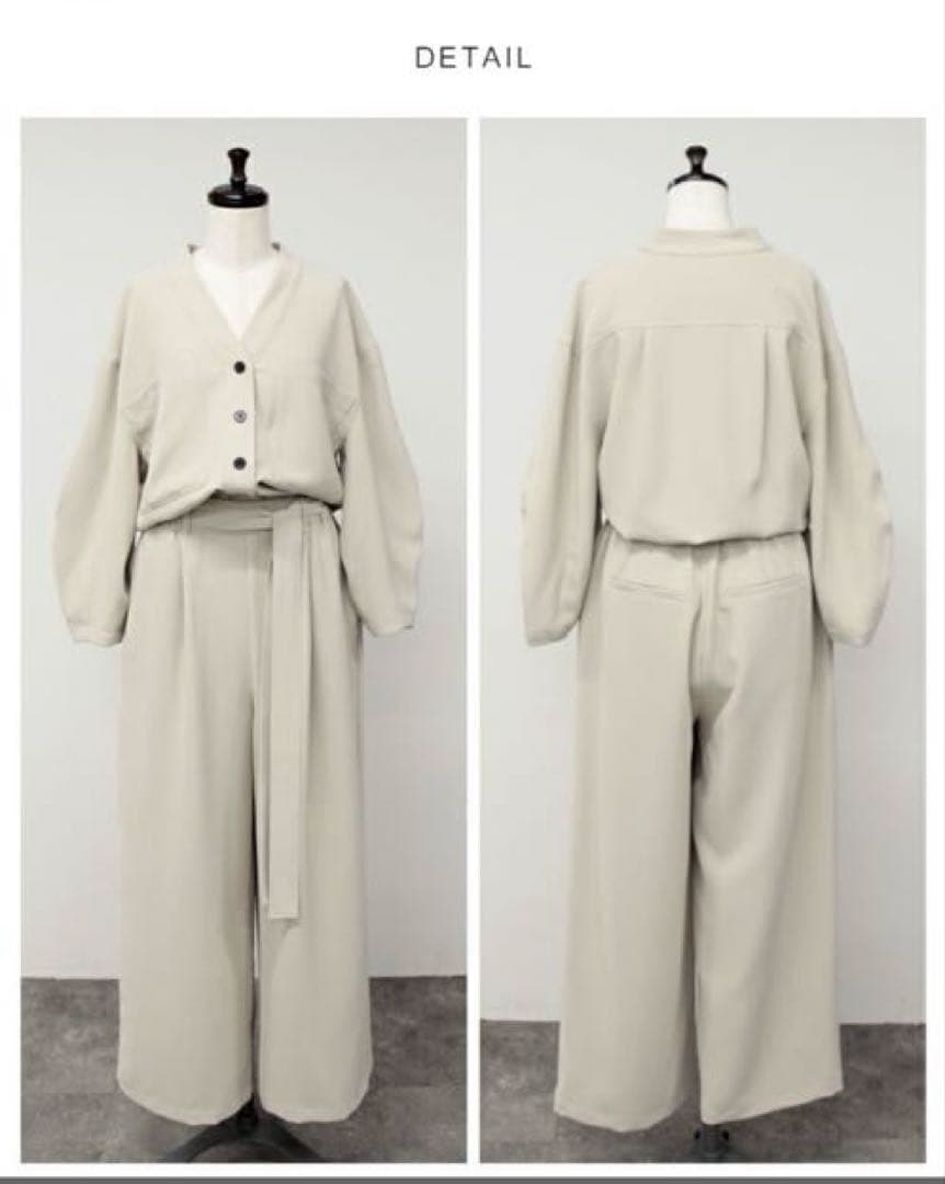 【未使用】meri ミーリー Vネック オールインワン ネイビー