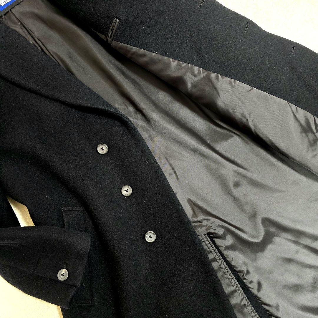 メゾンスペシャル チェスターコート ロングコート ウール マキシ丈 黒 XL相当