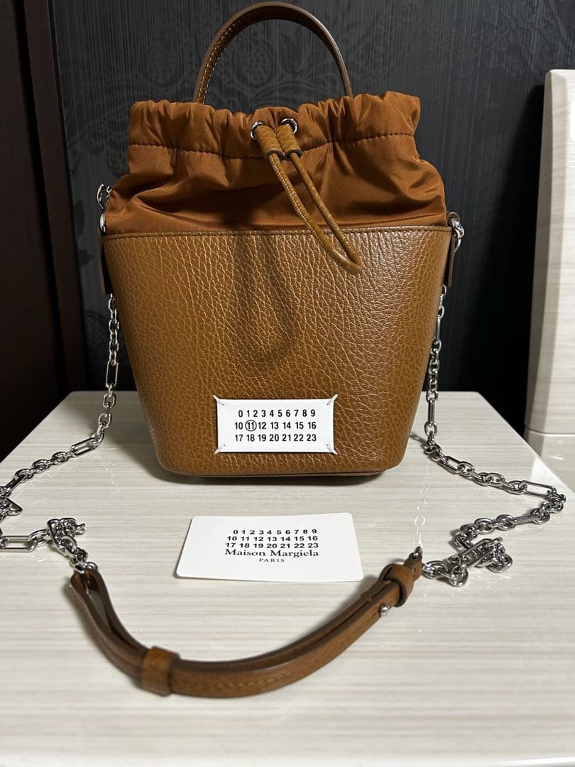メゾンマルジェラ　5ac バケットバック　ブラウン