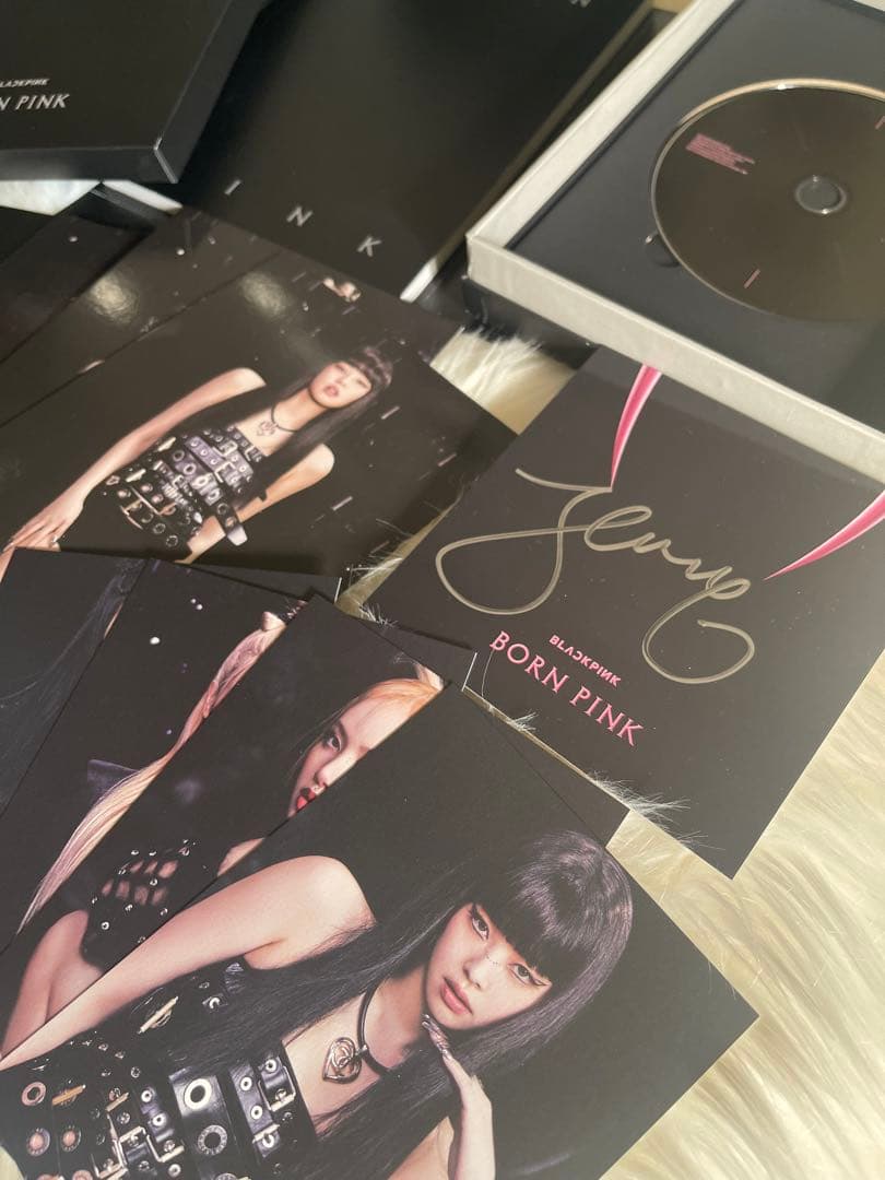 BLACKPINK JENNIE BORN PINK CD サイン入りカード付き