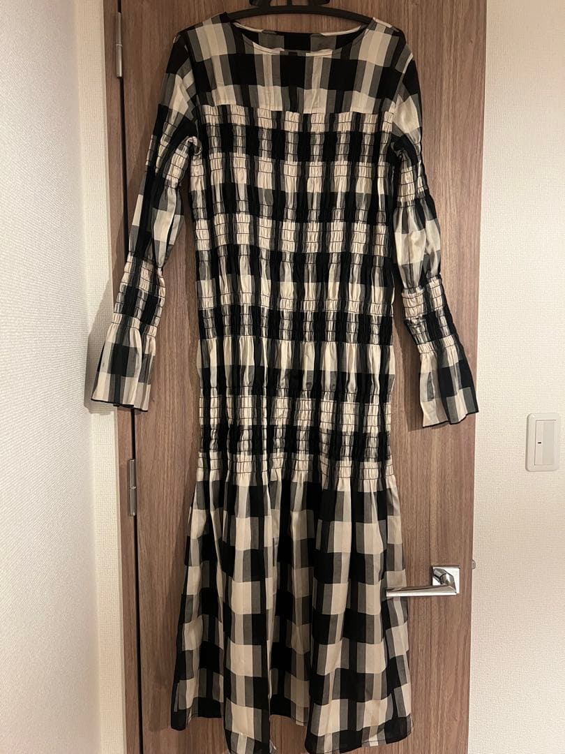 ワンピース CLANE SHIRRING LONG ONEPIECE