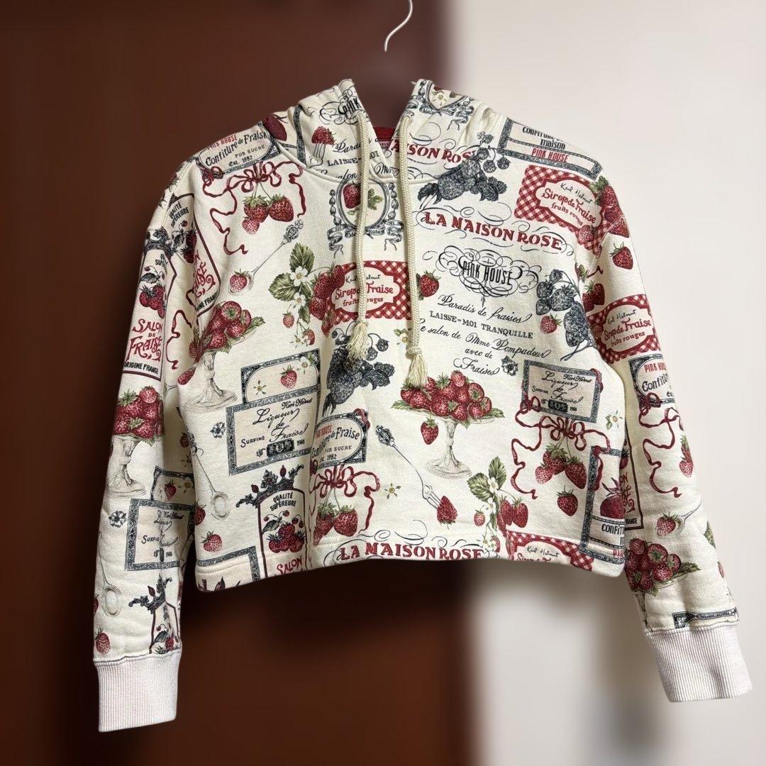 ピンクハウス カールヘルムサロンドフレーズ ストロベリープリント パーカー