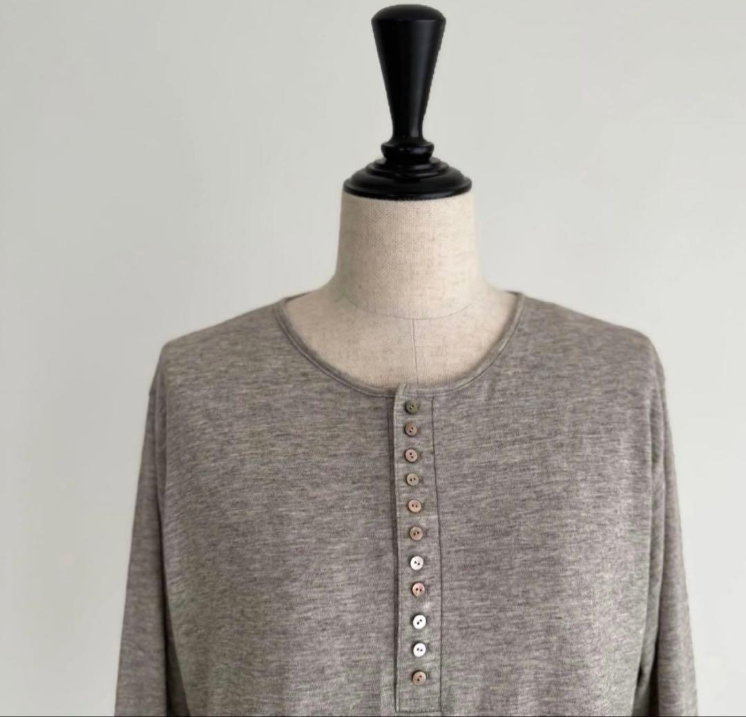 【美品】argue COTTON YAKWOOL HENRY-NECK LT