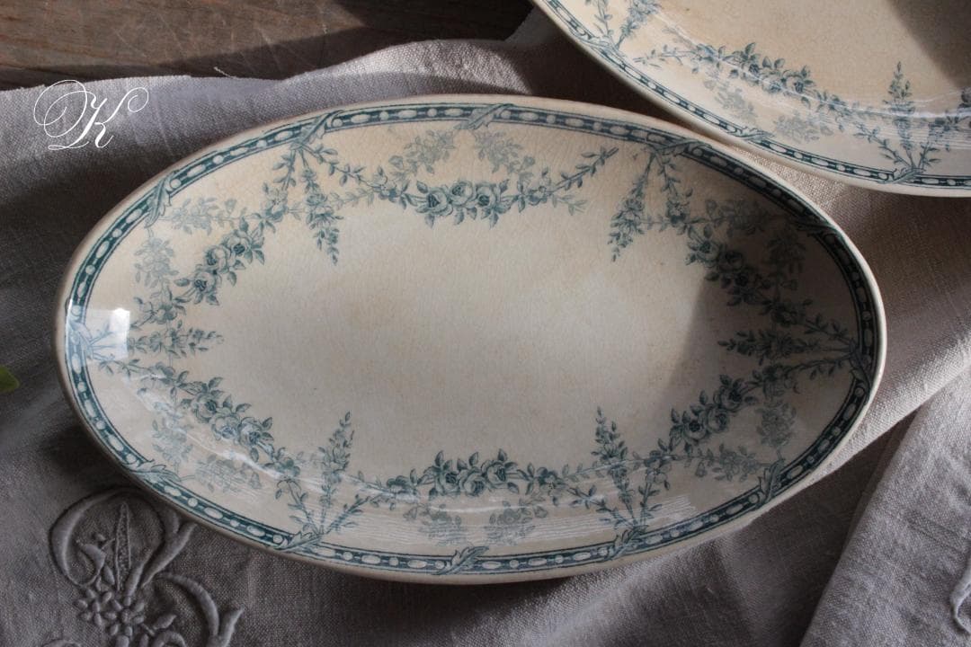 【K】クレイユ モントロー/Mignon 枯れたラヴィエ/フランスアンティーク