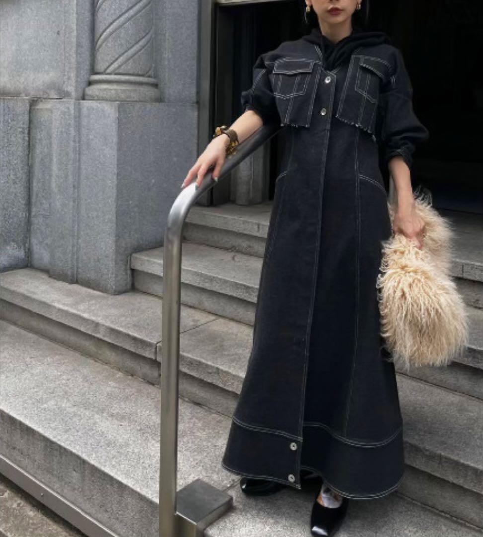 AMERI★アメリ　UND 3WAYデニムドレス　ワンピース★ブラック　１回着用