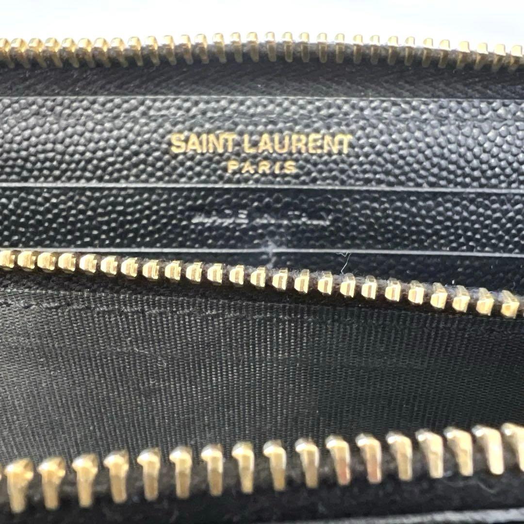 極美品 YSL イブサンローラン ブラック キルティング 長財布