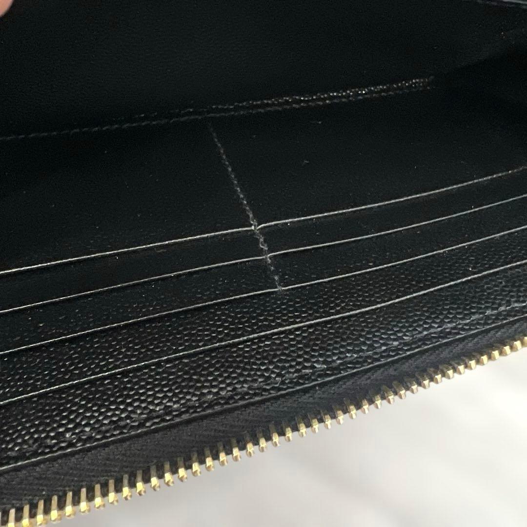 極美品 YSL イブサンローラン ブラック キルティング 長財布