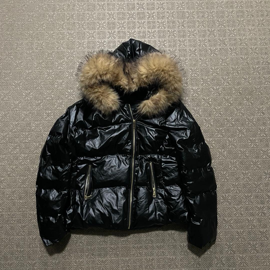 Y2K N2B OPIUM 短丈 フライト ボンバージャケット ファーフード48