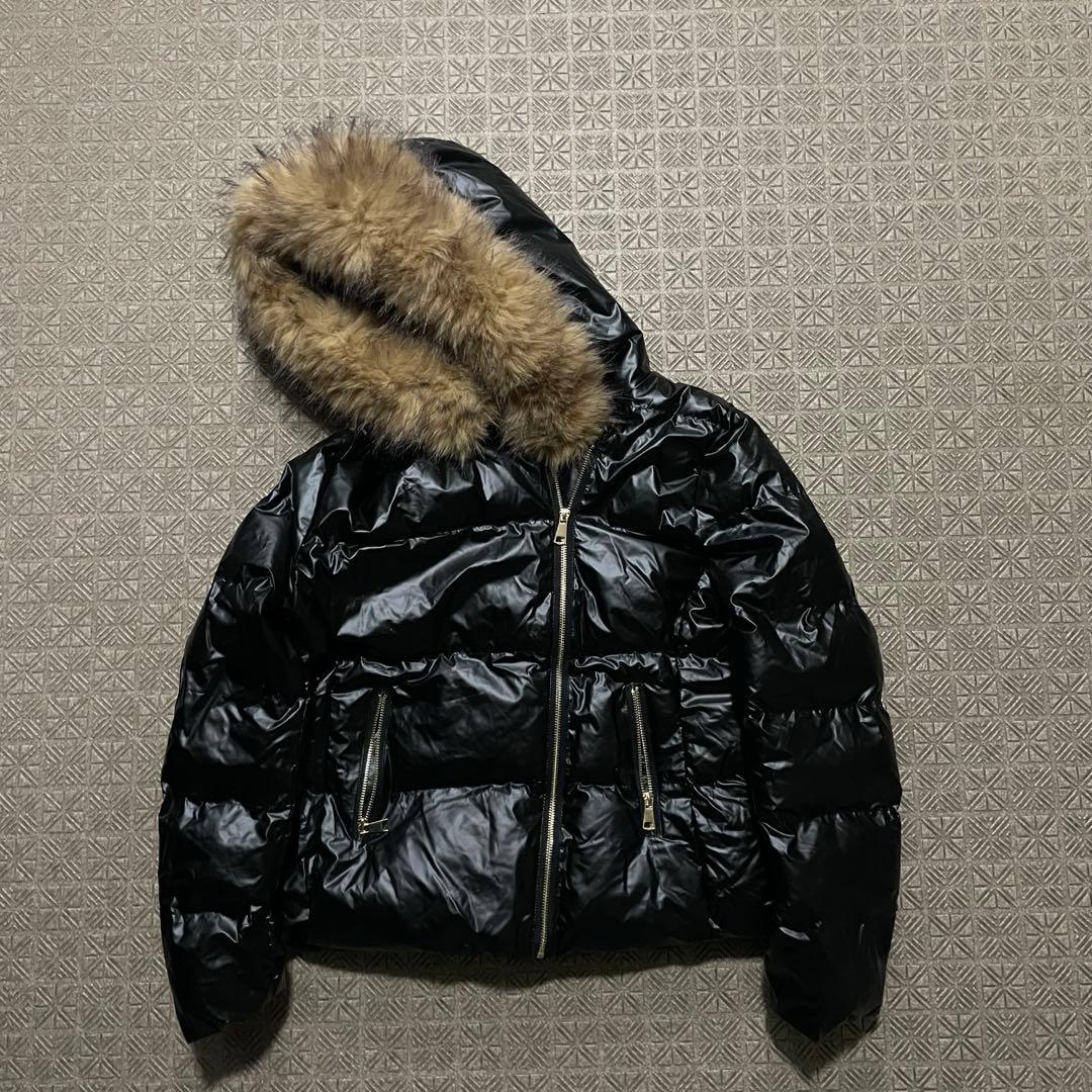 Y2K N2B OPIUM 短丈 フライト ボンバージャケット ファーフード48