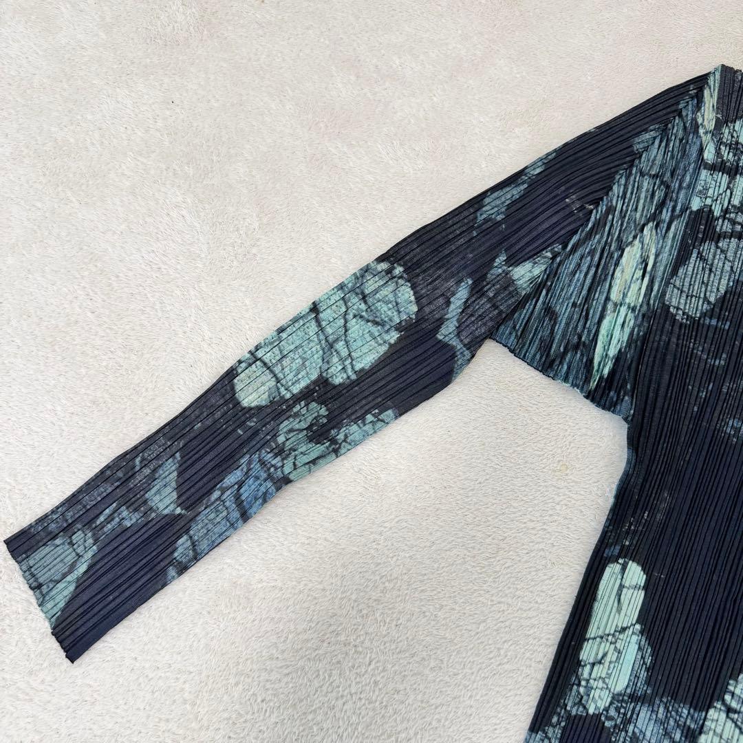 極美品✨PLEATS PLEASE プリーツ　総柄　長袖　ハイネック　チュニック