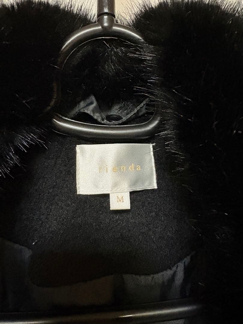 rienda ブラック ファー ロングコート