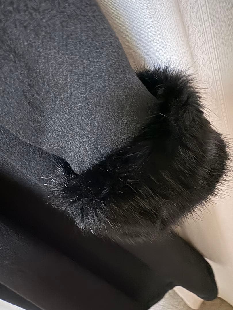 rienda ブラック ファー ロングコート