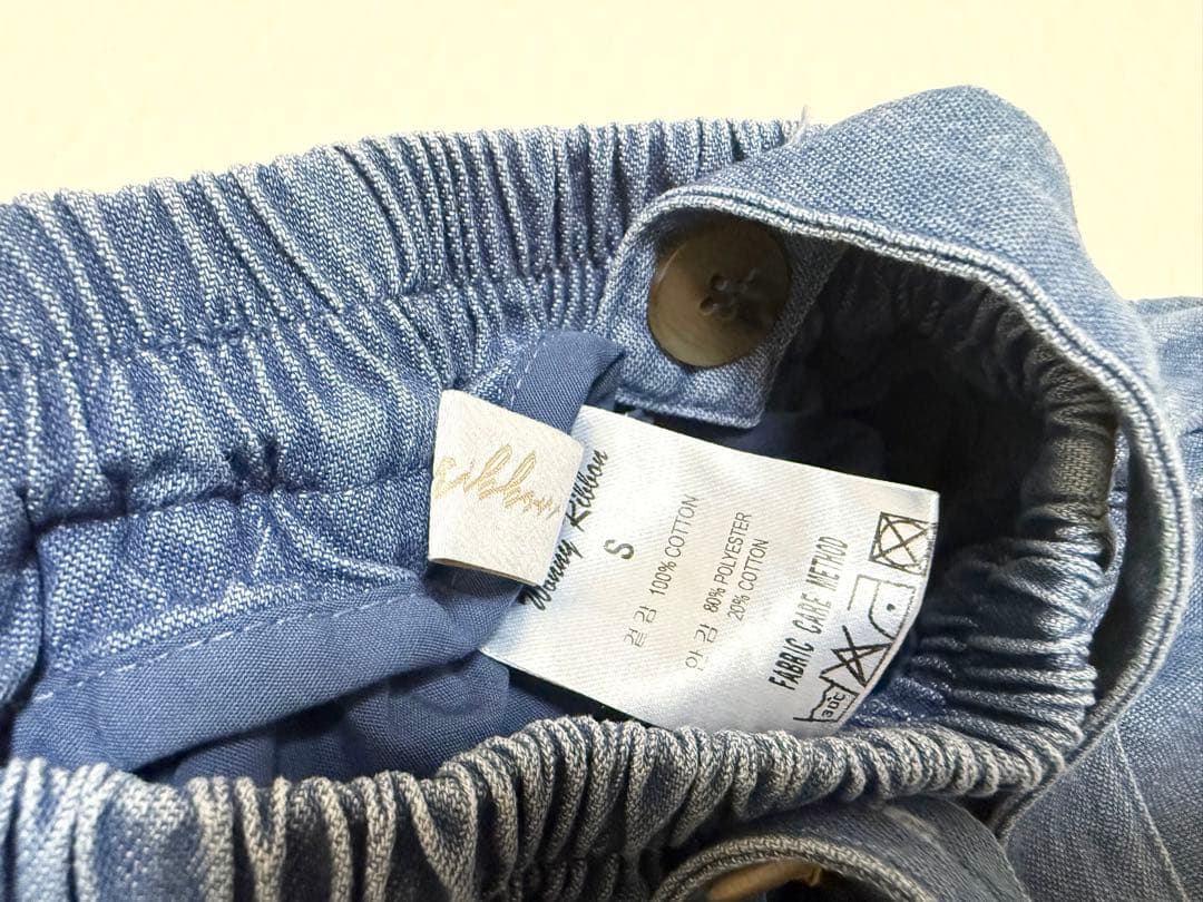 wonnyribbon blue denim skirt デニムスカート