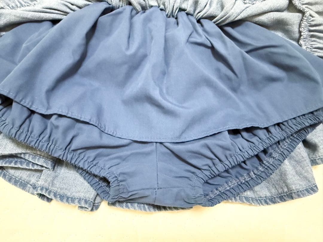 wonnyribbon blue denim skirt デニムスカート