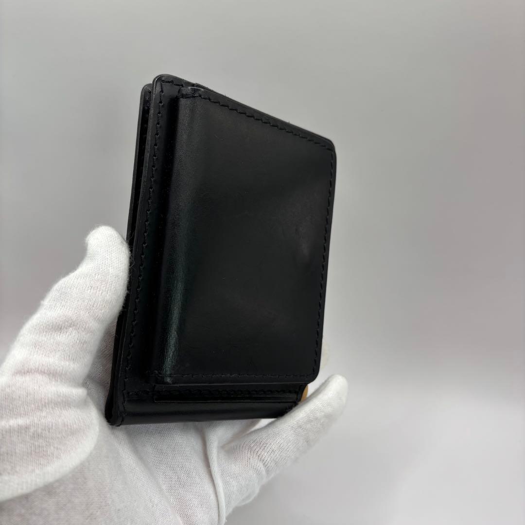 ROTAR　二つ折り財布　マネークリップ　ブラック　レザー　ウォレット　黒