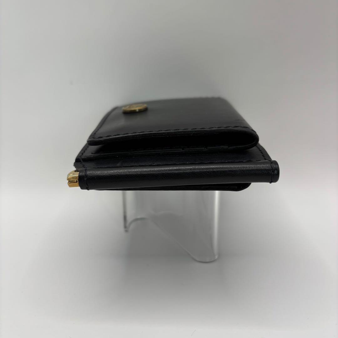 ROTAR　二つ折り財布　マネークリップ　ブラック　レザー　ウォレット　黒