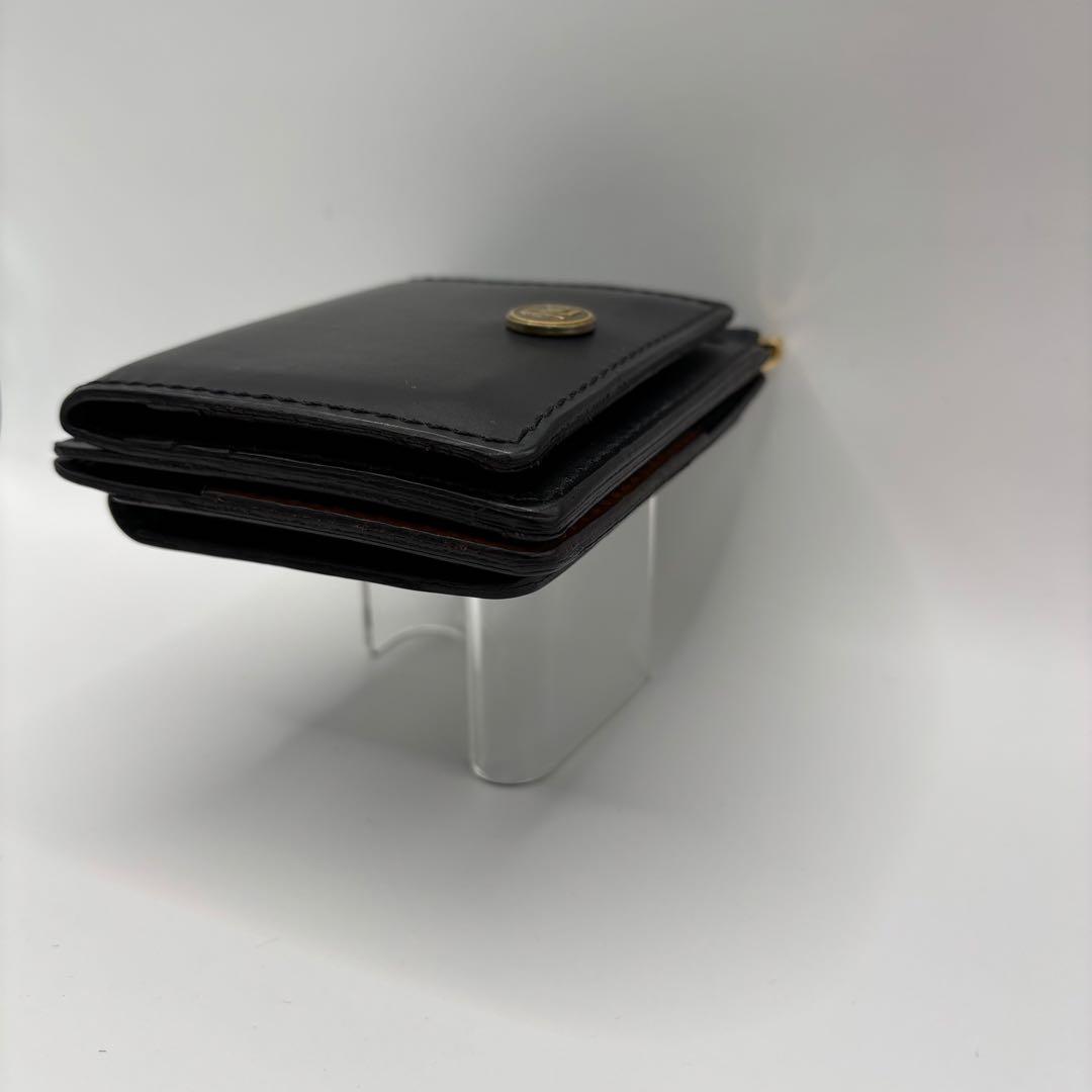 ROTAR　二つ折り財布　マネークリップ　ブラック　レザー　ウォレット　黒