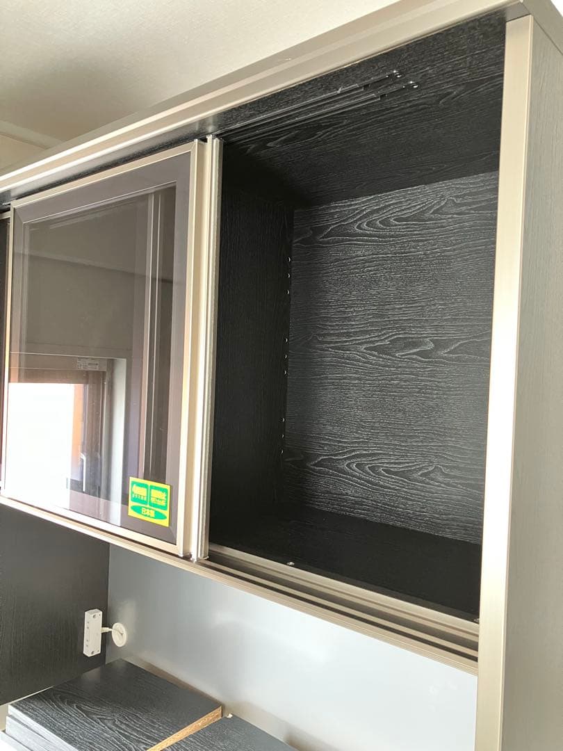 新品　ブラック　キッチン収納　食器棚　黒　150cm幅