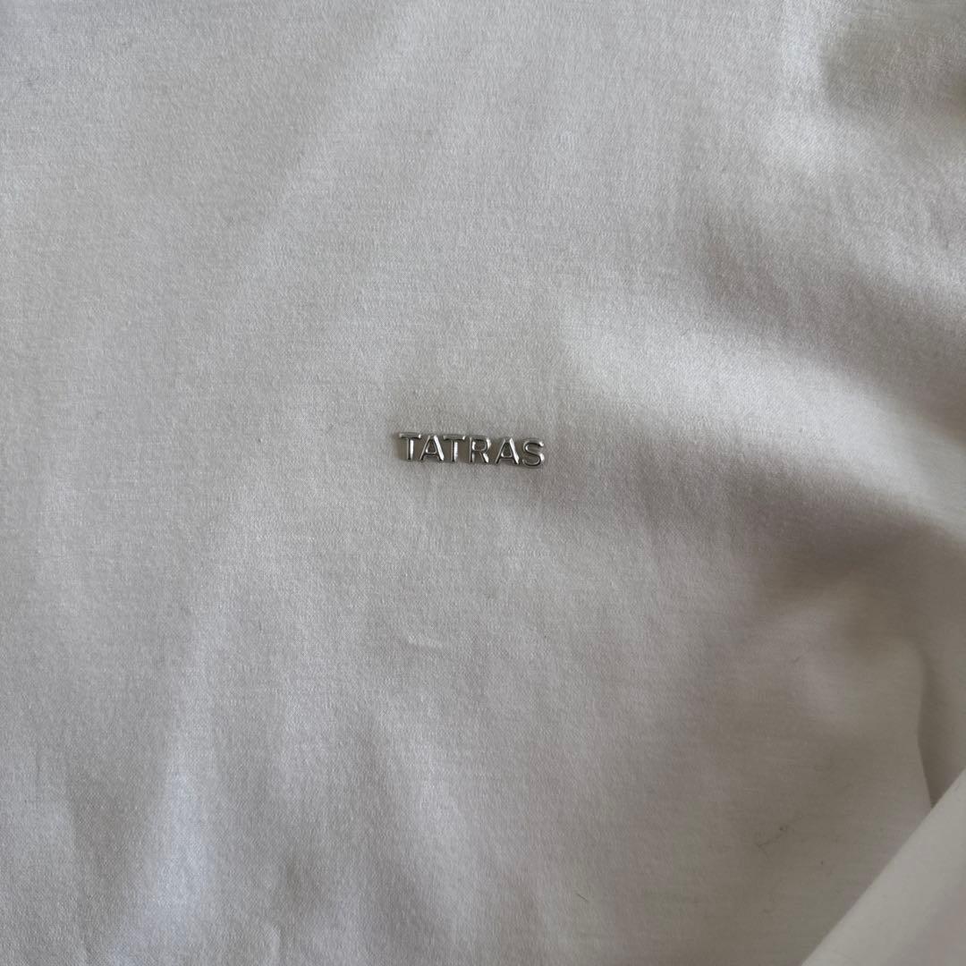 タトラス　ホワイト 長袖カットソー 袖刺繍