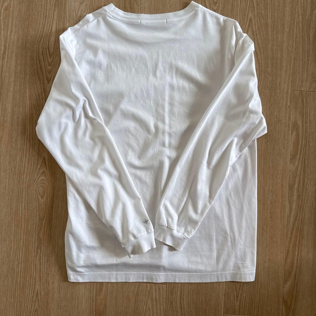 タトラス　ホワイト 長袖カットソー 袖刺繍