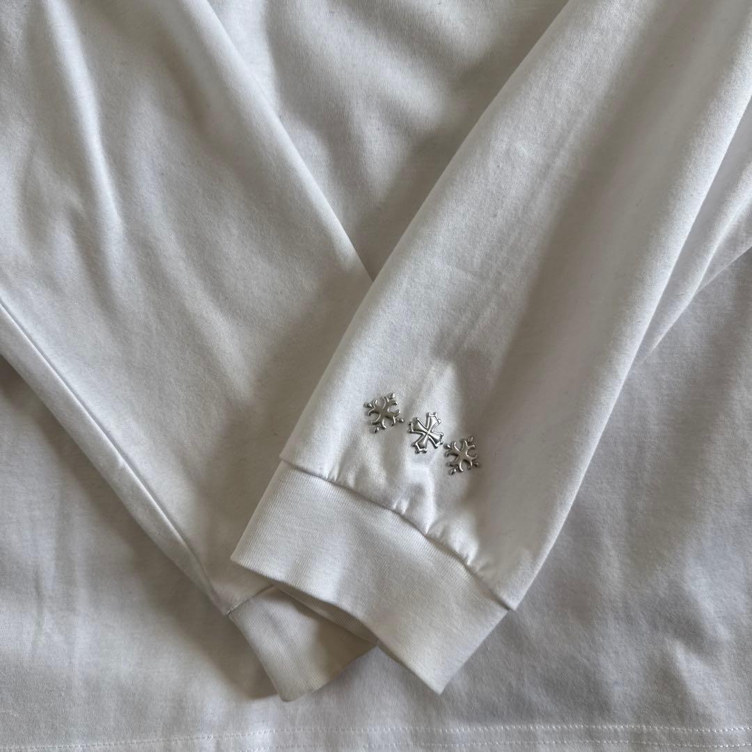 タトラス　ホワイト 長袖カットソー 袖刺繍