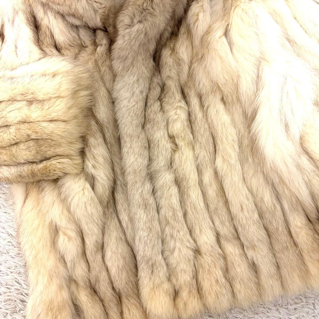 SAGA FOX サガフォックス　銀サガ　ボリューミー　毛皮　狐　ホワイト　美品