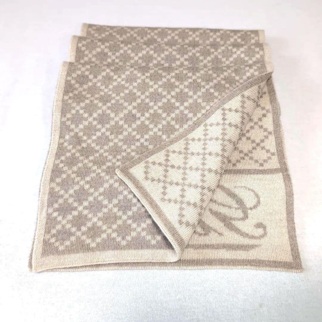 グッチ マフラー 180×24.5cm ウール100% ライトベージュ13A