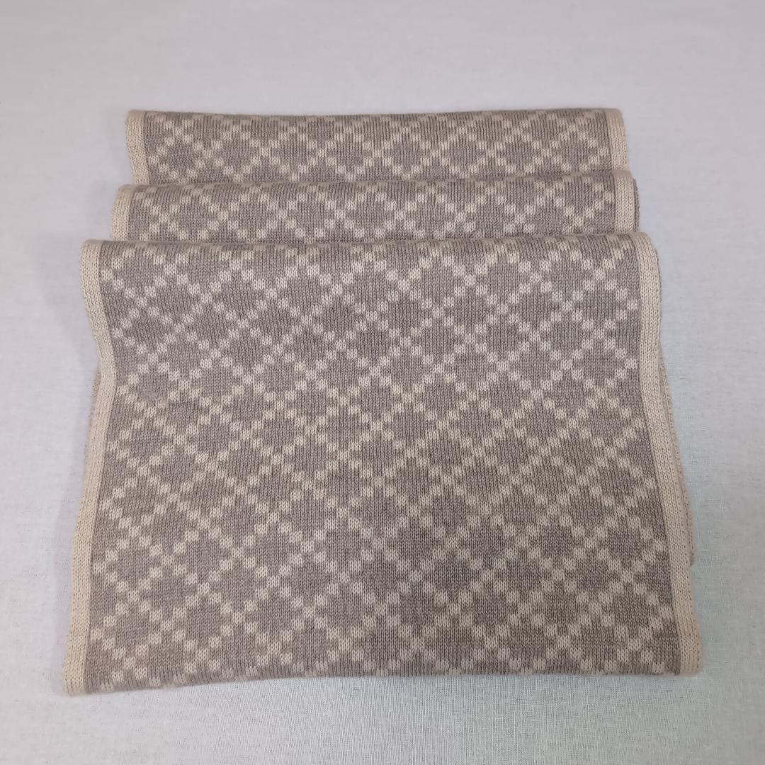 グッチ マフラー 180×24.5cm ウール100% ライトベージュ13A