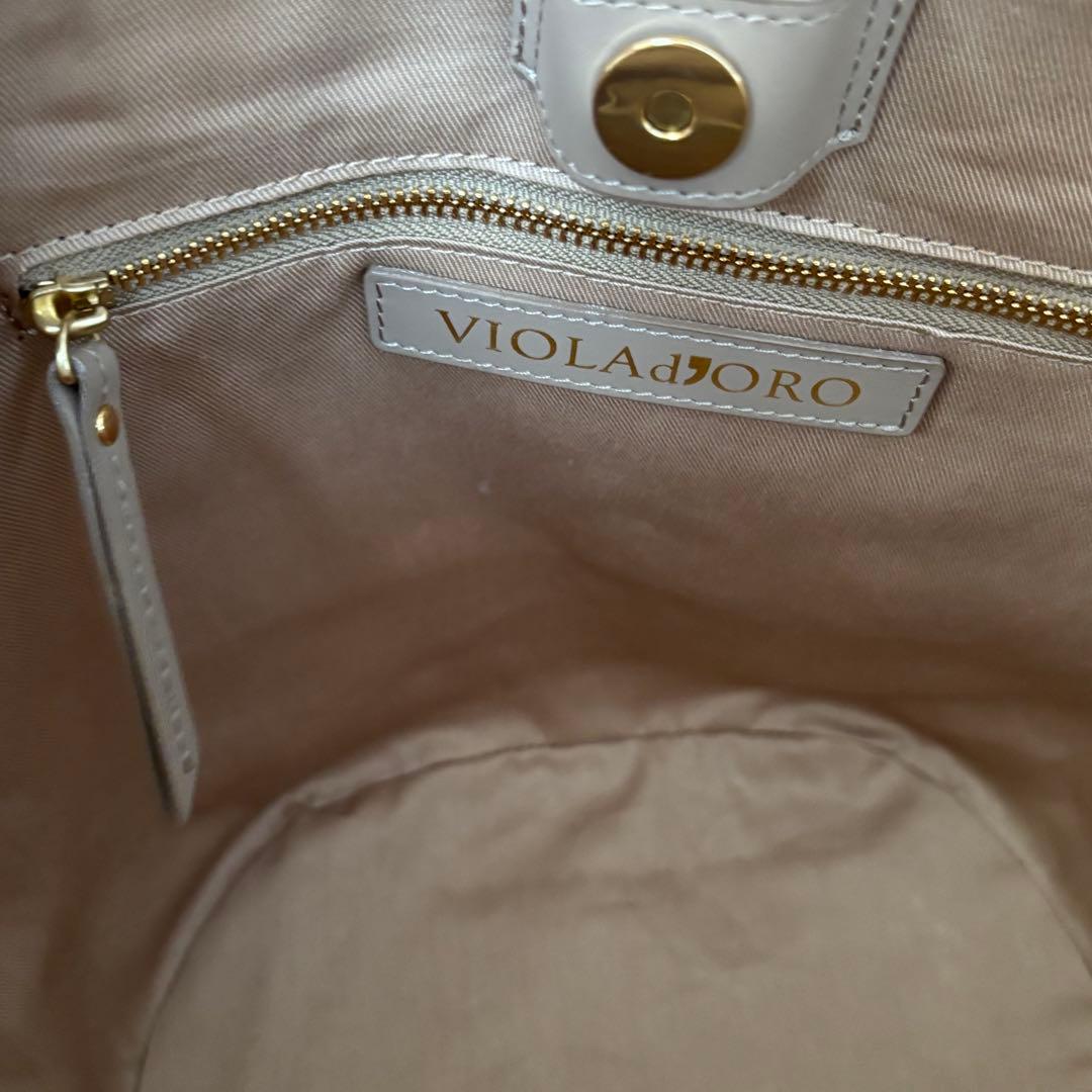 VIOLAd'ORO ヴィオラドーロ 革 かごバッグ トートバッグ ショルダー