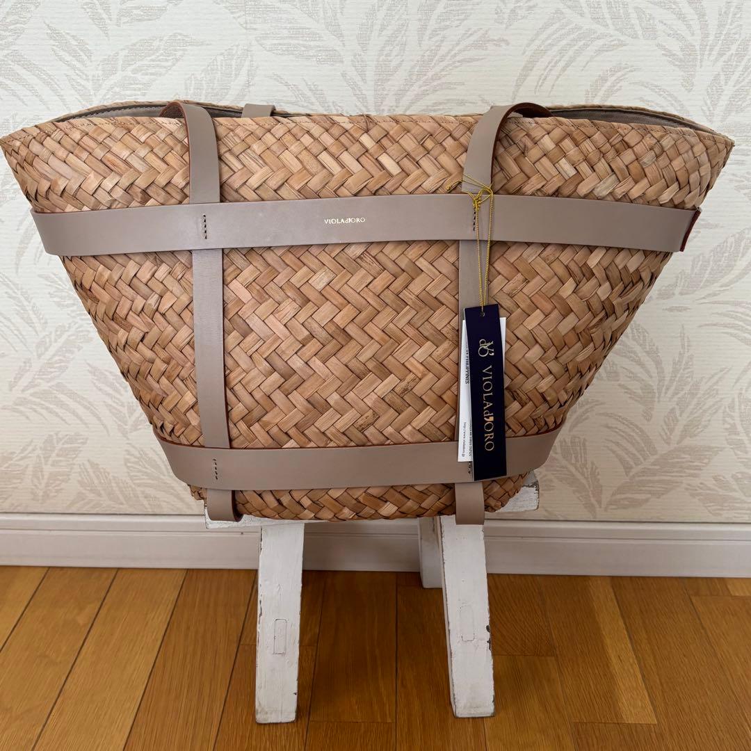 VIOLAd'ORO ヴィオラドーロ 革 かごバッグ トートバッグ ショルダー