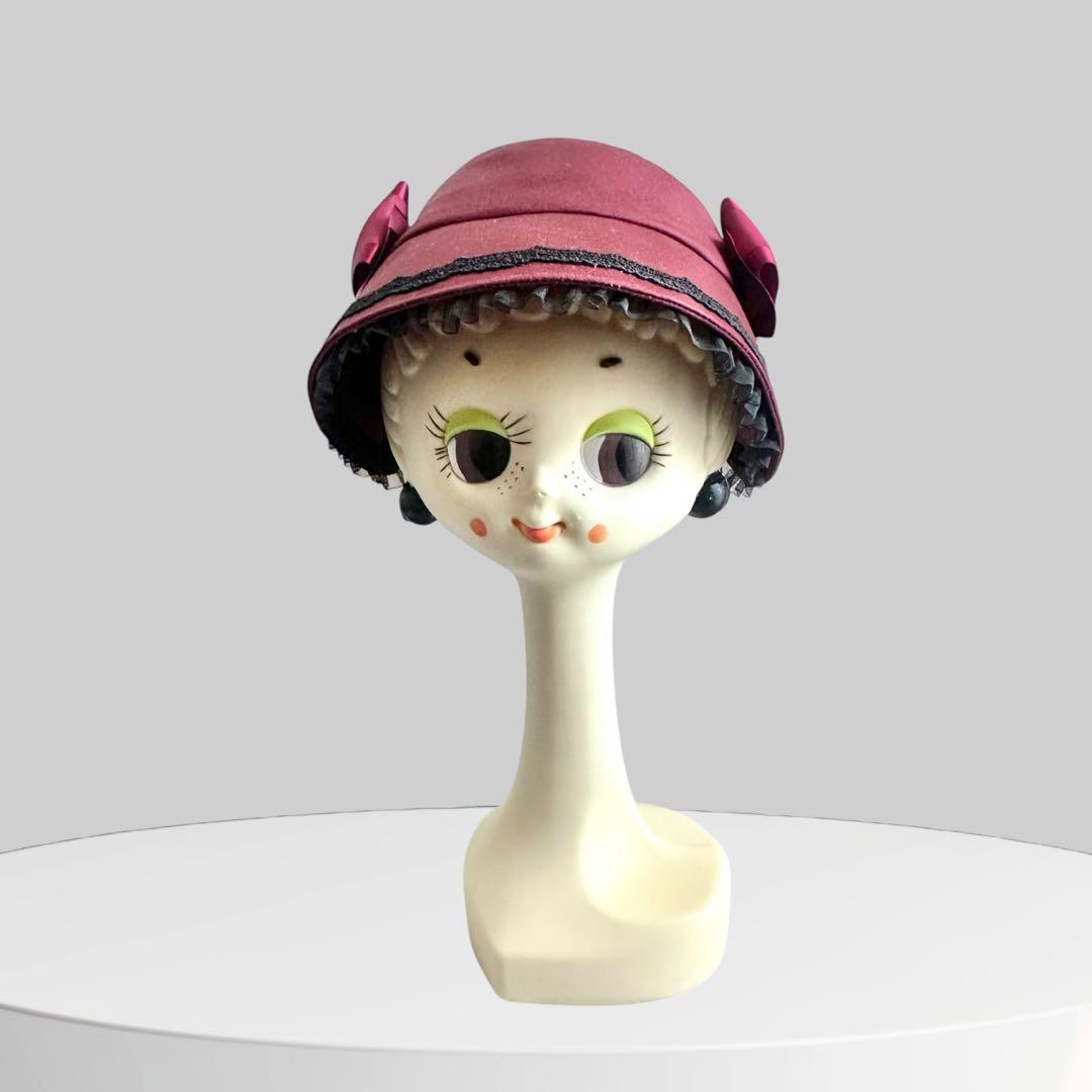 ①アノンハット　小公女のボンネ　ワインボルドー