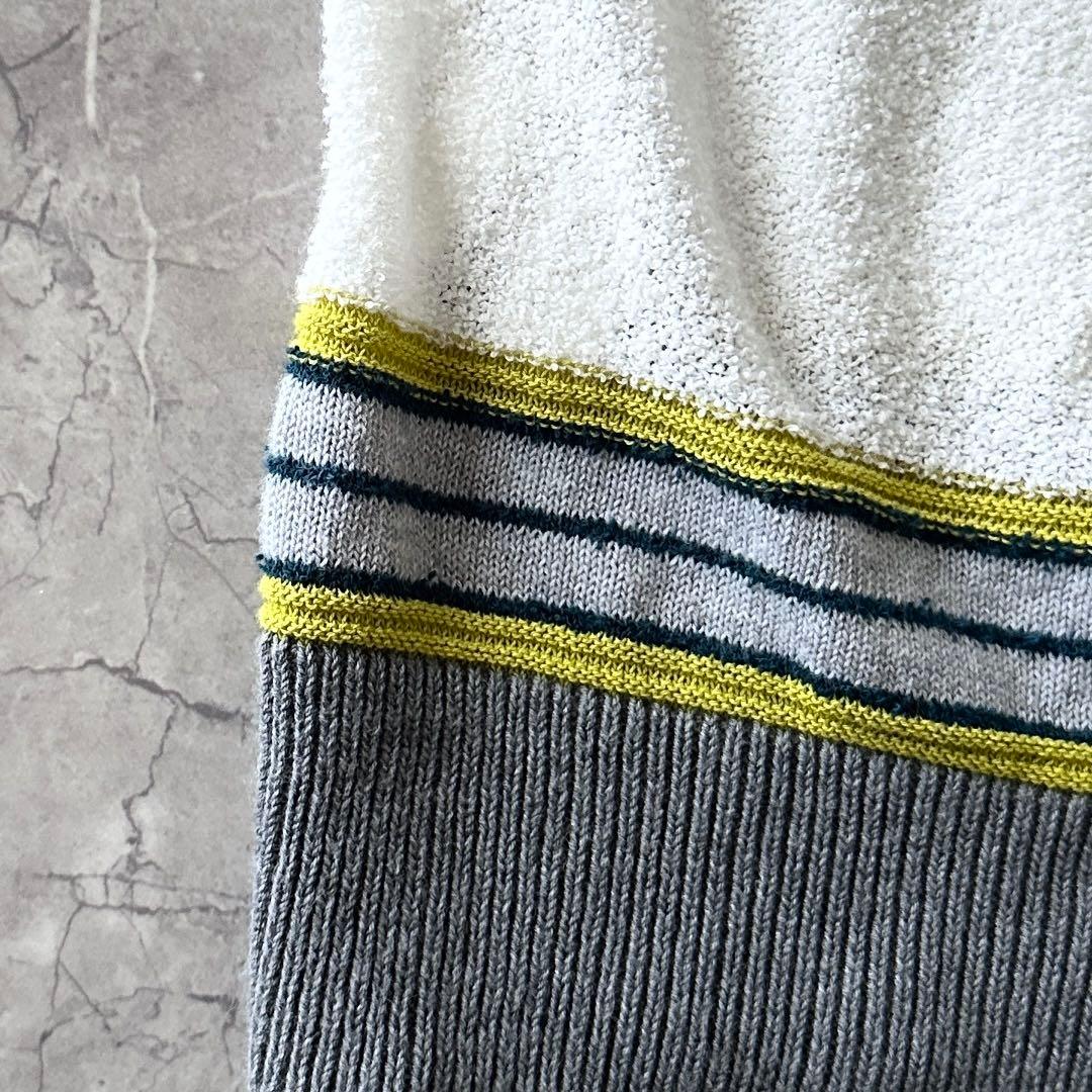 roberto collina パイル ボーダー ポロシャツ サイズXL 52