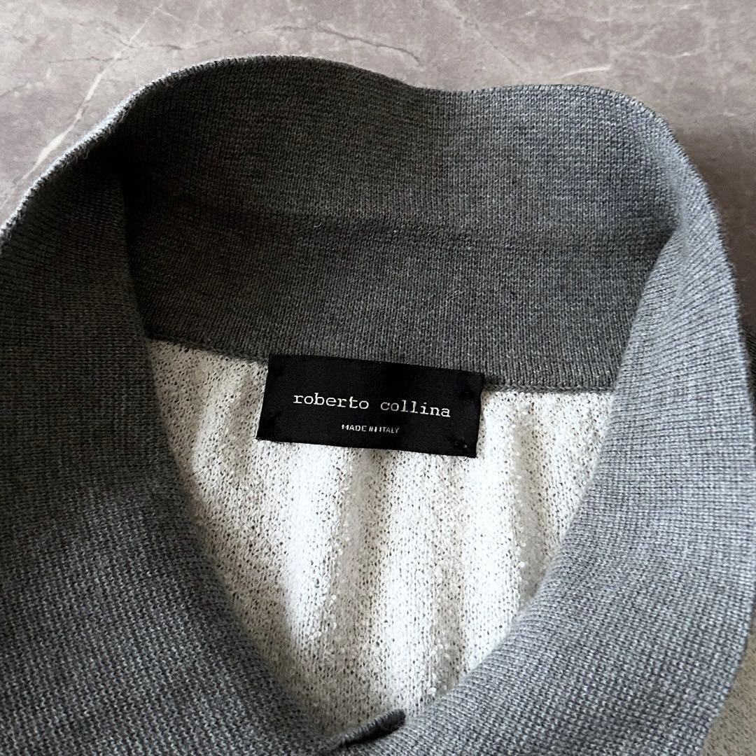 roberto collina パイル ボーダー ポロシャツ サイズXL 52