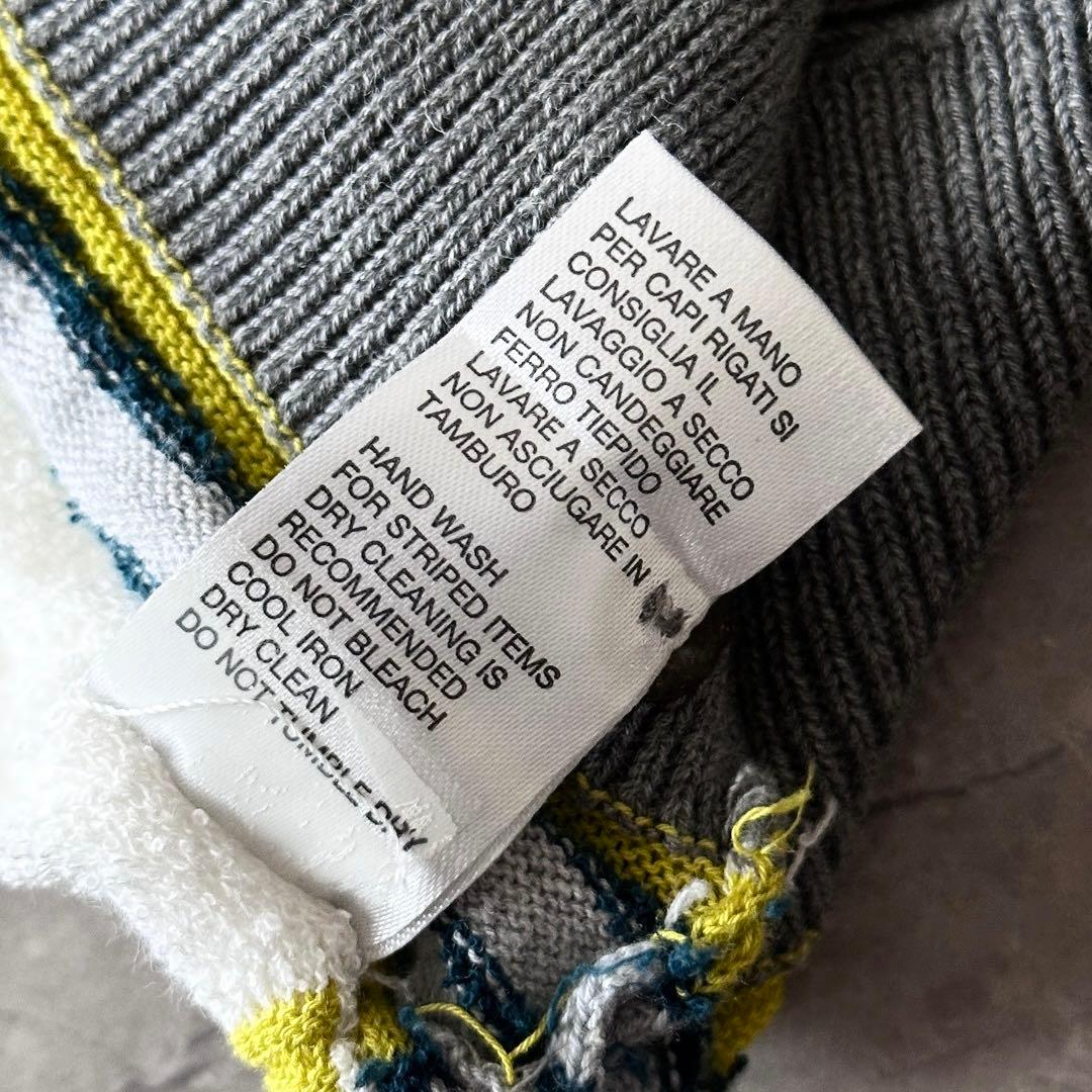 roberto collina パイル ボーダー ポロシャツ サイズXL 52