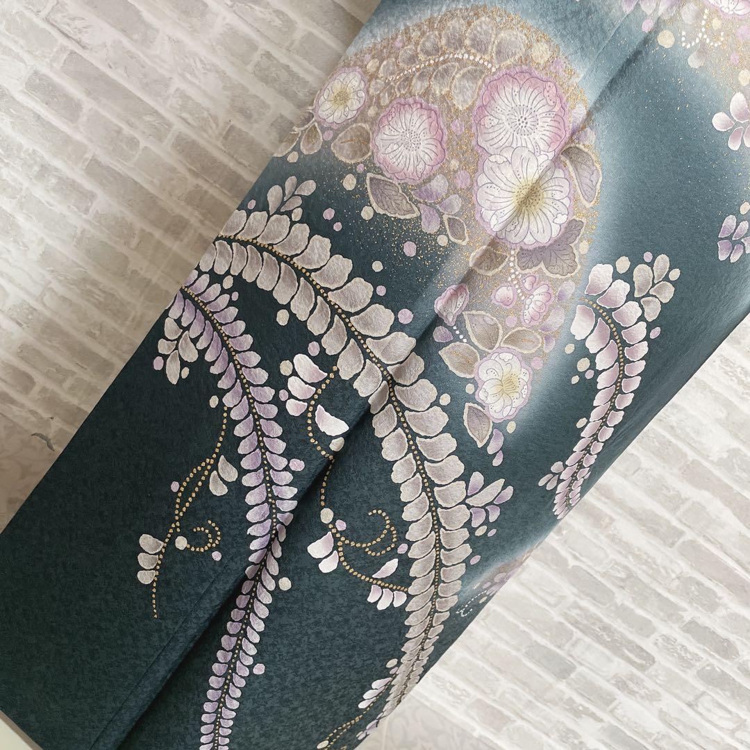 訪問着　フルセット　辻ヶ花　金彩加工　パールトーン加工　着物　L2