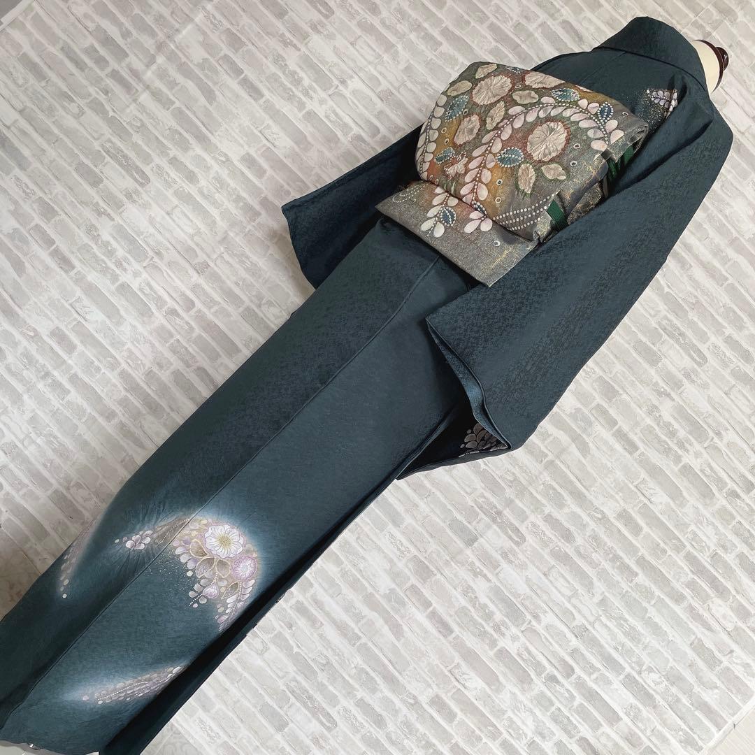 訪問着　フルセット　辻ヶ花　金彩加工　パールトーン加工　着物　L2