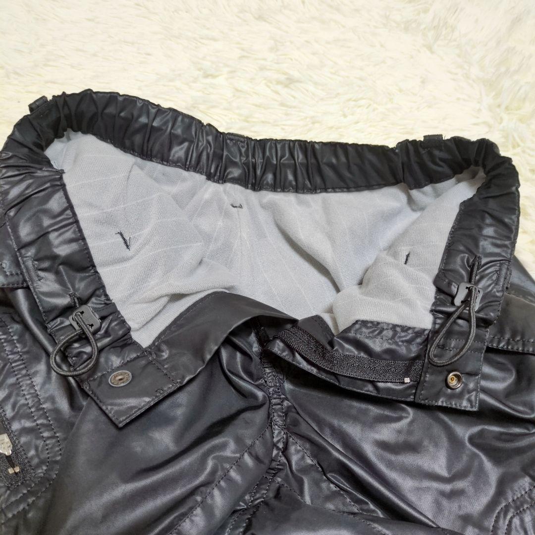 パーリーゲイツ ゴルフパンツ 防寒　ドローコード付き　防寒　ロゴ 　ブラック