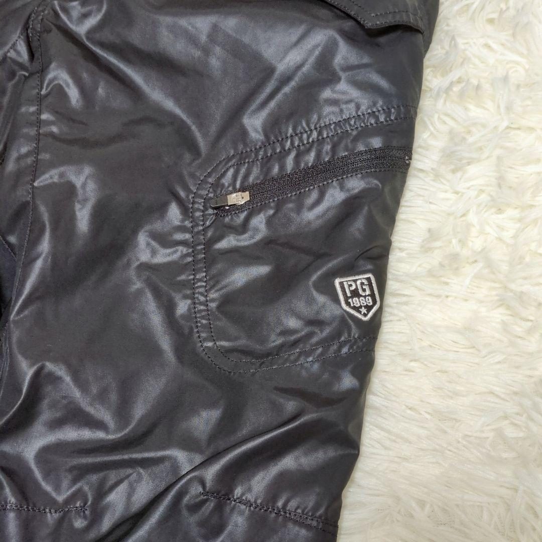 パーリーゲイツ ゴルフパンツ 防寒　ドローコード付き　防寒　ロゴ 　ブラック