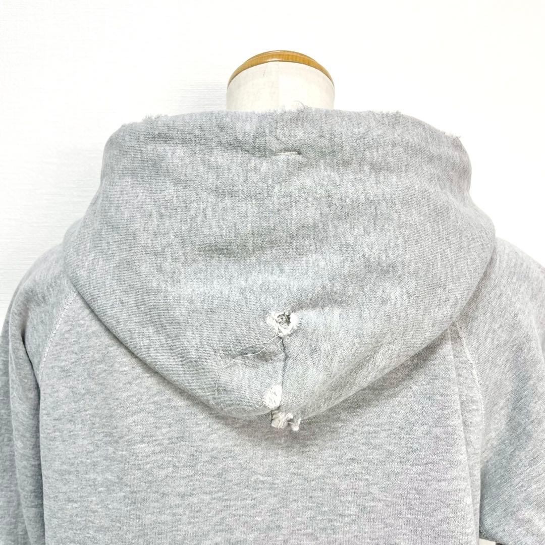 y2k❤️00s HYSTERIC GLAMOUR ロゴダメージ加工ジップパーカー