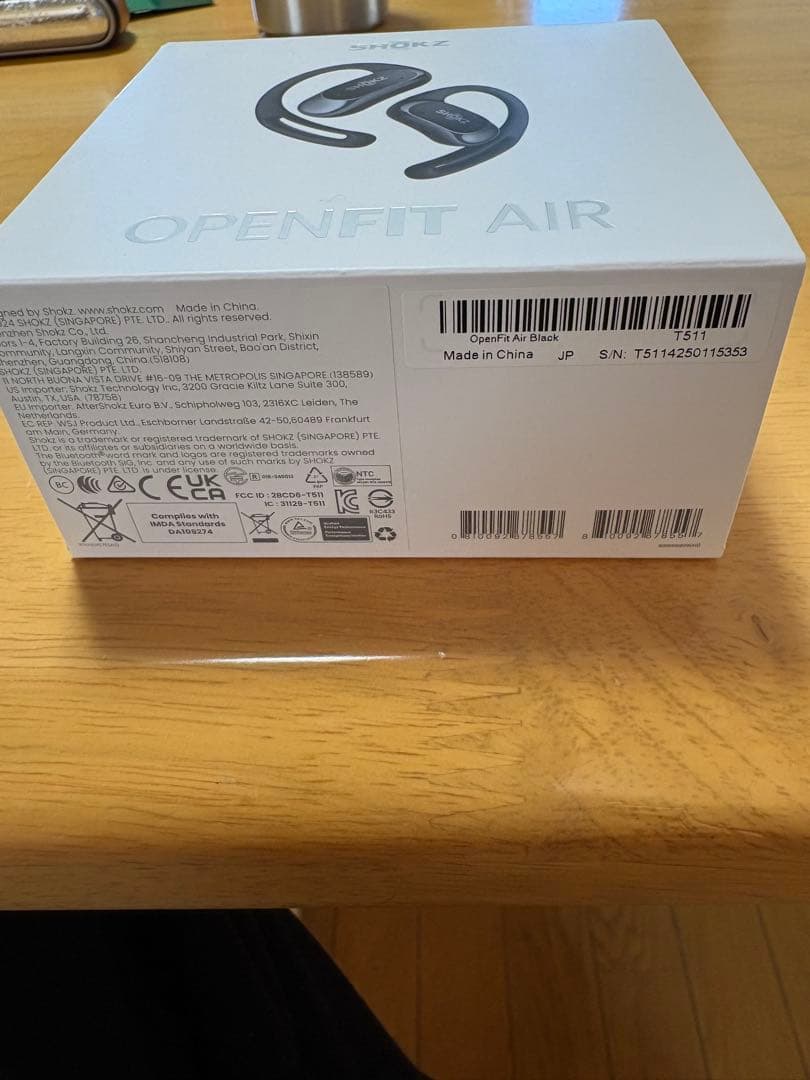 Shokz OpenFit Air オープンイヤー イヤホン ワイヤレスイヤホン
