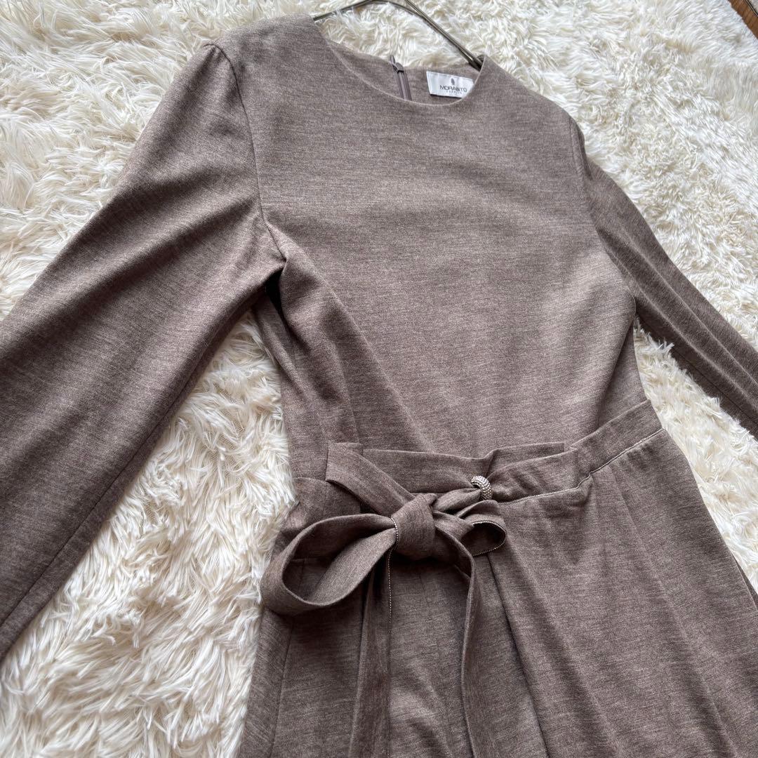 MORABITO モラビト プルミエ ロングワンピース リボン フレア