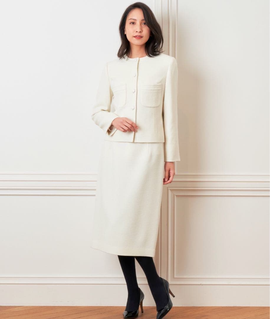 新品⭐︎ANAYIリングツィードノーカラージャケット アナイ