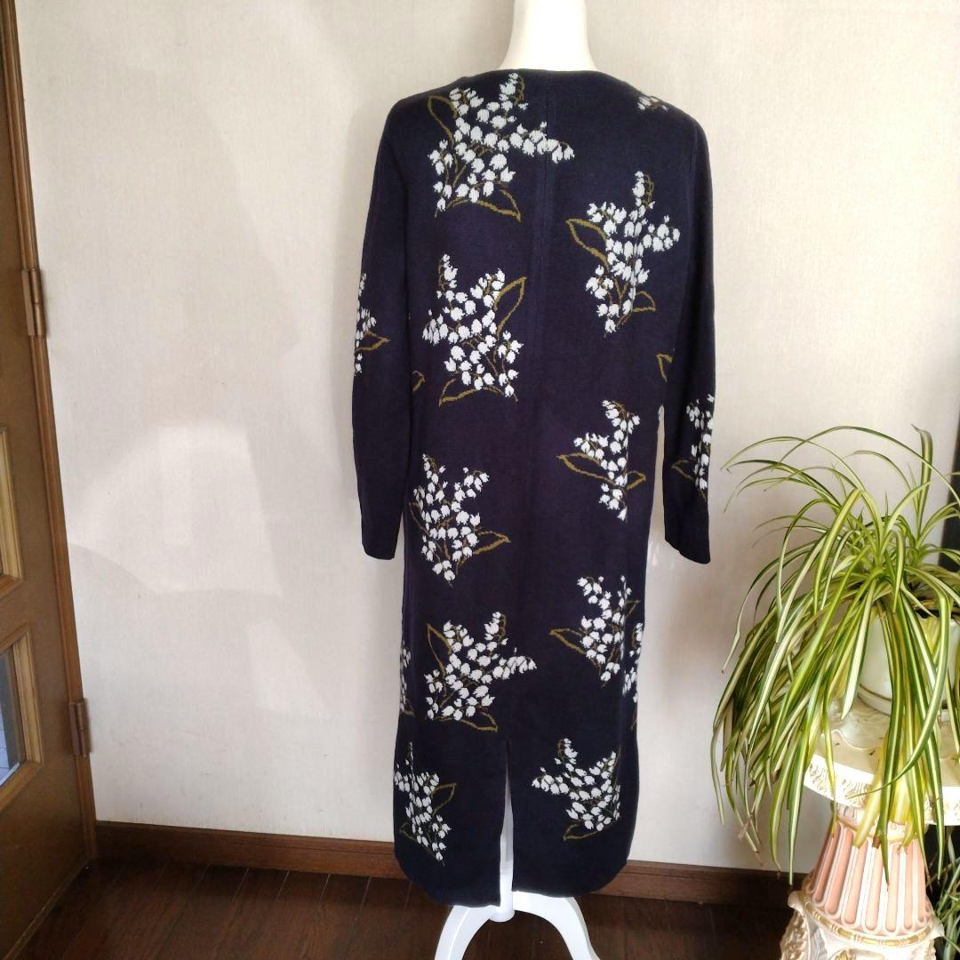 SEVENTENby川人美帆　スズランニットワンピース　ネイビー　M