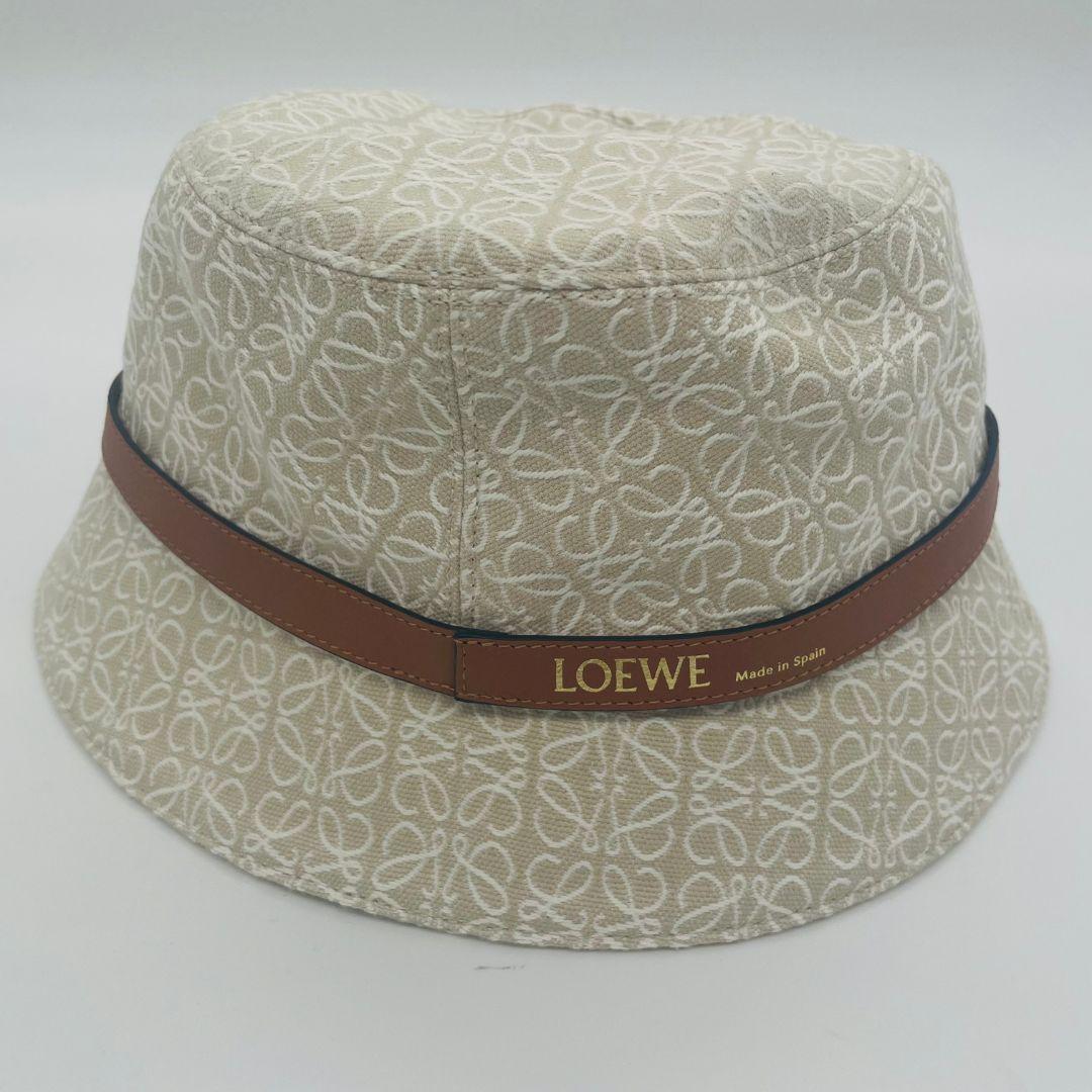 LOEWE ロエベ アナグラム バケットハット アイボリー キャンバス