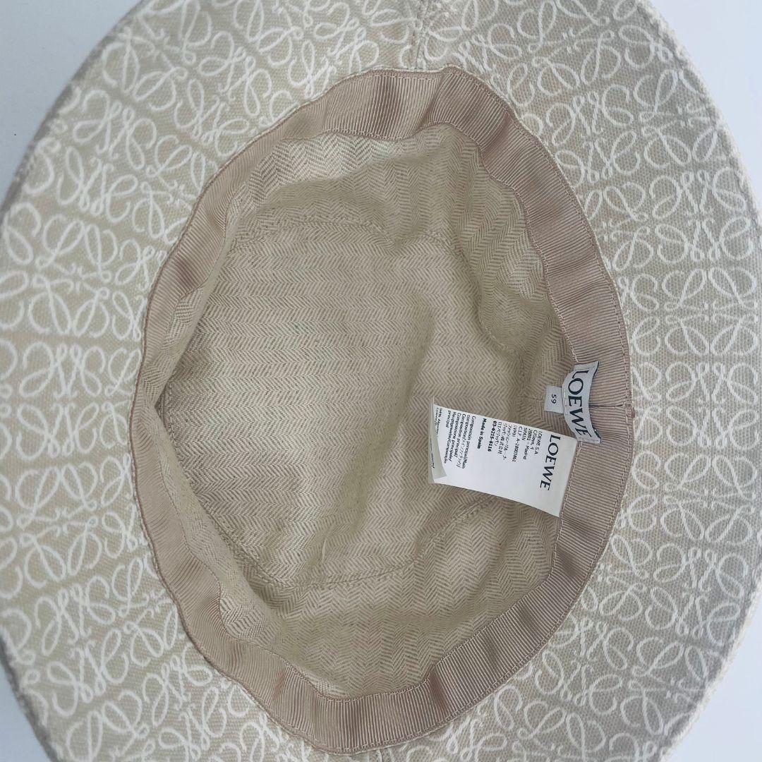 LOEWE ロエベ アナグラム バケットハット アイボリー キャンバス