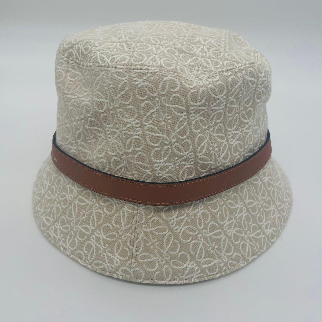 LOEWE ロエベ アナグラム バケットハット アイボリー キャンバス