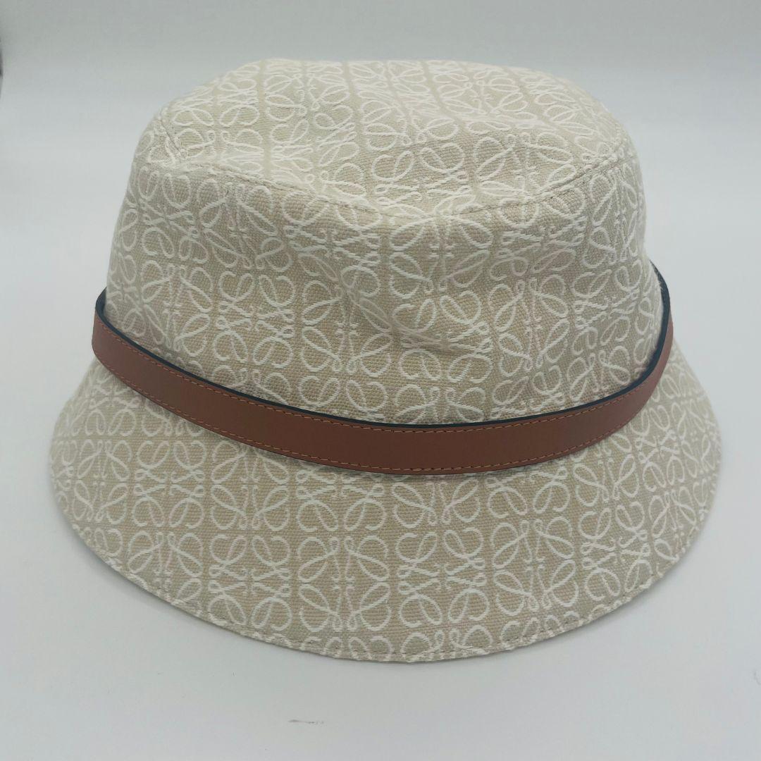 LOEWE ロエベ アナグラム バケットハット アイボリー キャンバス
