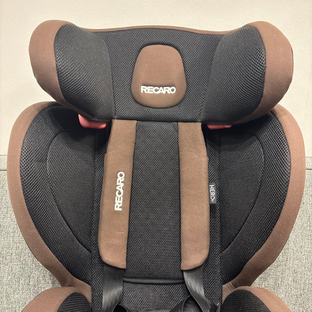 良品 RECARO チャイルドシート ブラウン 上位機種　HERO搭載機種