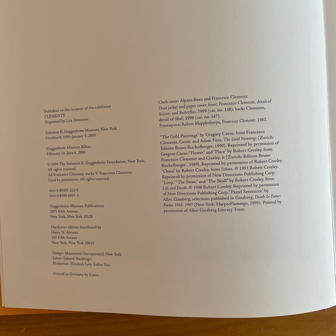 CLEMENTE 画集 フランチェスコ・クレメンテ　洋書