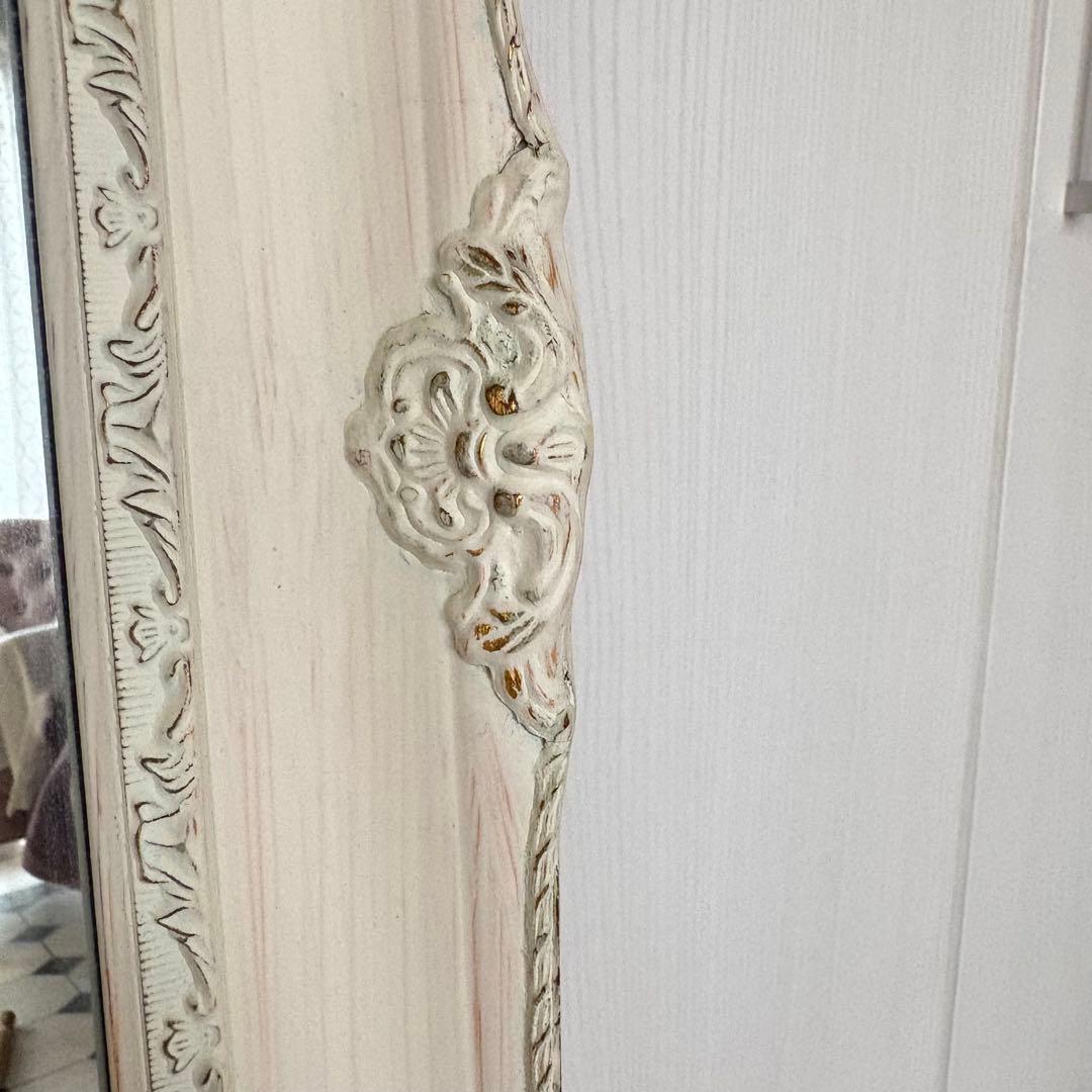 アンティーク調 姿見 スタンドミラー シャビーシック フレンチ♡